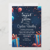 Sweet Sixteen Birthday Party en Confetti Kaart (Voorkant)