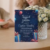Sweet Sixteen Birthday Party en Confetti Kaart