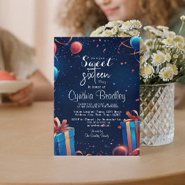 Sweet Sixteen Birthday Party en Confetti Kaart