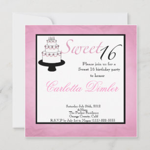 Sweet Sixteen Birthday Party Invitations Kaart