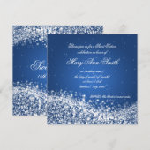 Sweet Sixteen Birthday Party Sparging Wave Blue Kaart (Voorkant / Achterkant)