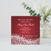 Sweet Sixteen Birthday Party Sparging Wave Red Kaart (Staand voorkant)