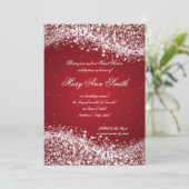 Sweet Sixteen Birthday Party Sparging Wave Red Kaart (Staand voorkant)