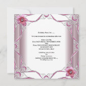 Sweet Sixteen Birthday Party Sweet 16 Pink Tiara Kaart (Achterkant)