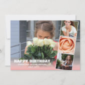 Sweet Sixteen Birthday Photo Collage Card (Voorkant)