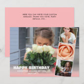 Sweet Sixteen Birthday Photo Collage Card (Voorkant / Achterkant)
