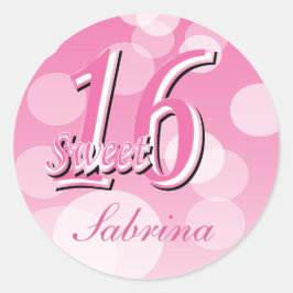 Sweet Sixteen Birthday Ronde Sticker