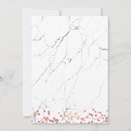 Sweet Sixteen Birthday Roos Gold Marble Kaart (Achterkant)