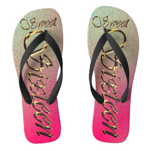 Sweet Sixteen Birthday   Roze Teenslippers