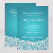 Sweet Sixteen Birthday Star Sparkle Turquoise Kaart (Voorkant / Achterkant)