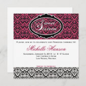 Sweet Sixteen Birthday Uitnodiging (Voorkant / Achterkant)