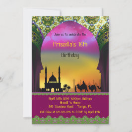 Sweet Sixteen Birthday-uitnodiging, 16 de Arabisch Kaart