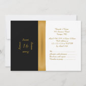 Sweet Sixteen Birthday-uitnodiging,16th,Gatsby Kaart (Achterkant)