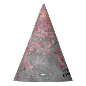 Sweet Sixteen Birthday | Zilver en roze glitter Feesthoedjes (Links)