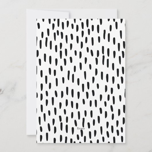 Sweet Sixteen Black and White Birthday Party Kaart (Achterkant)