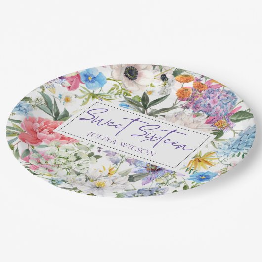 Sweet Sixteen bloementuin Papier Bord (Gekanteld)