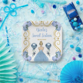 Sweet Sixteen Blonde Princess beroemd gemaakt door Papieren Bordje (Feest)