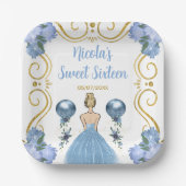 Sweet Sixteen Blonde Princess beroemd gemaakt door Papieren Bordje (Voorkant)