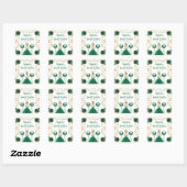 Sweet Sixteen Blonde Princess in Green Vierkante Sticker (Vel)