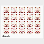 Sweet Sixteen Blonde Princess in Red Vierkante Sticker (Vel)