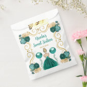 Sweet Sixteen Blonde Princess in Teal Bedankzakje (Gezegeld)