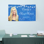 Sweet Sixteen Blue Glitter String Light Sparkle Spandoek (Beurs)