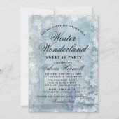 Sweet Sixteen Blue Winter Wonderland Snowflake Kaart (Voorkant)