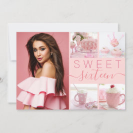 Sweet Sixteen  Blush Pink Instagram Foto's Kaart