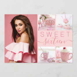 Sweet Sixteen Blush Pink Instagram Foto's Kaart