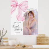 Sweet Sixteen Bow Photo Welcome Sign Poster (Keuken)