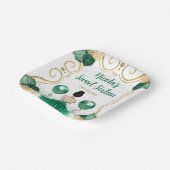 Sweet Sixteen Brown Hair Princess in het groen Papieren Bordje (Gebogen)
