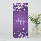 Sweet Sixteen Cherry Blossom Paars Kaart (Staand voorkant)