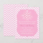 Sweet Sixteen Chevron Disco Dance Birthday Party Kaart (Voorkant / Achterkant)