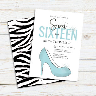 Sweet Sixteen Chic Verjaardagsfeestje Girly Kaart