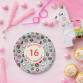 Sweet Sixteen Chocolade Snoep Birthday Papieren Bordje (Feest)