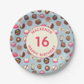 Sweet Sixteen Chocolade Snoep Birthday Papieren Bordje (Voorkant)