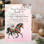 Sweet Sixteen Christmas Horse Kaart