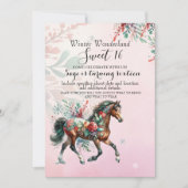 Sweet Sixteen Christmas Horse Kaart (Voorkant)