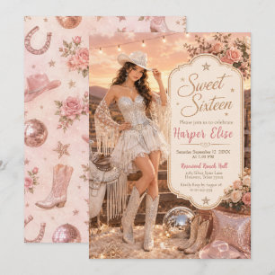 Sweet Sixteen Cowgirl Feest Kaart