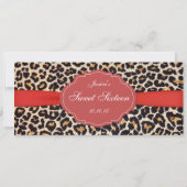 Sweet Sixteen Damask Ticket Invitation Kaart (Achterkant)