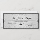 Sweet Sixteen Damask Ticket Invitation Kaart (Voorkant)