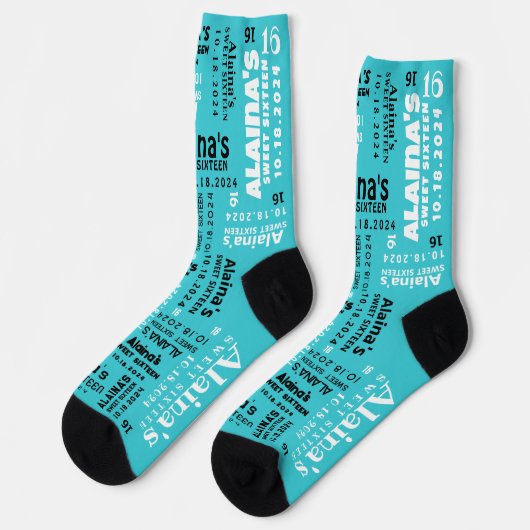 Sweet Sixteen Dance Floor VERJAARDAG Take Home Gif Sokken (Links)