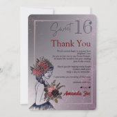 Sweet Sixteen Dank je kaart (Voorkant)