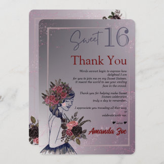 Sweet Sixteen Dank je kaart