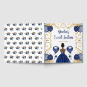 Sweet Sixteen Dark Skin Princess in Navy Blue Gastenboek (Volledig)
