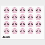 Sweet Sixteen Diamond roze roze ogen Glitter Ronde Sticker (Vel)