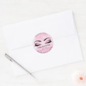 Sweet Sixteen Diamond roze roze ogen Glitter Ronde Sticker (Envelop)