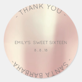 Sweet Sixteen Diamond Roze Roze Parelmoer Champlai Ronde Sticker