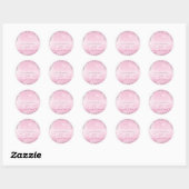 Sweet Sixteen Diamond Roze Roze Sparkly Glitter Ronde Sticker (Vel)