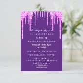 Sweet Sixteen dress glitter Drip Pink Drivers Paar Kaart (Staand voorkant)